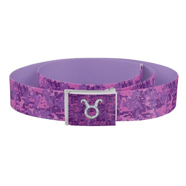 Mother of Pearl Like Taurus Symbol on Digital Camo Belt (Coil)