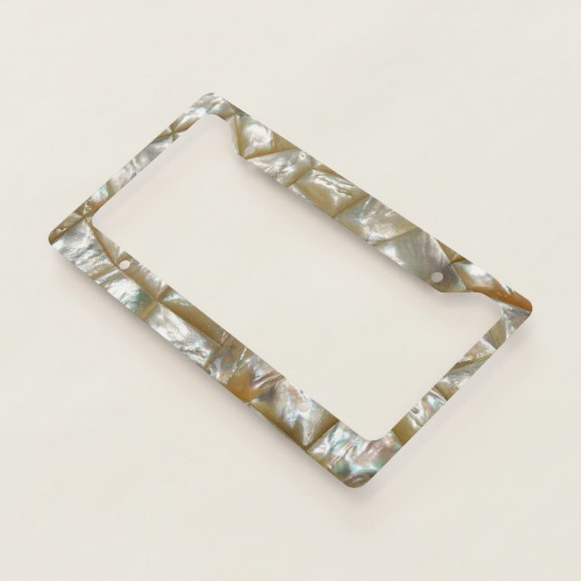 Mother of Pearl Look License Plate Frame