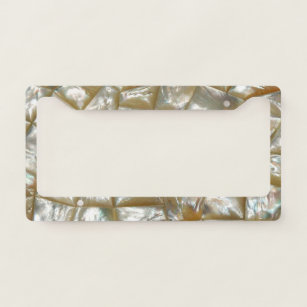 Mother of Pearl Look License Plate Frame