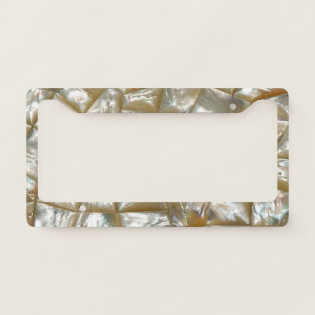 Mother of Pearl Look License Plate Frame (Front)