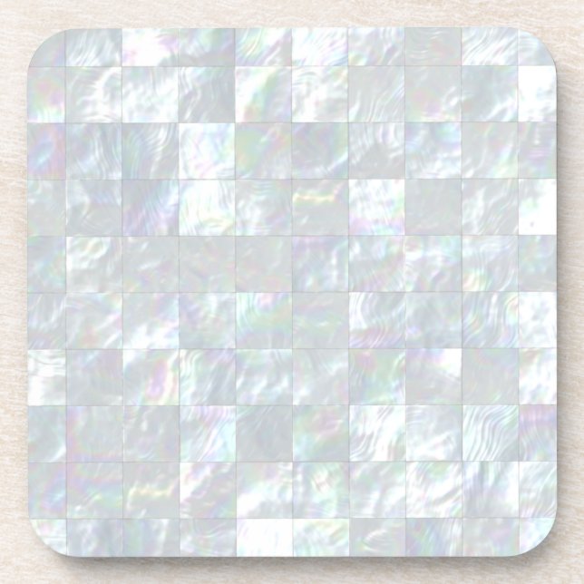 Mother Of Pearl Mosaic Drink Coaster (Front)