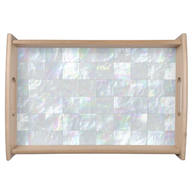 Mother Of Pearl Mosaic Serving Tray (Front)