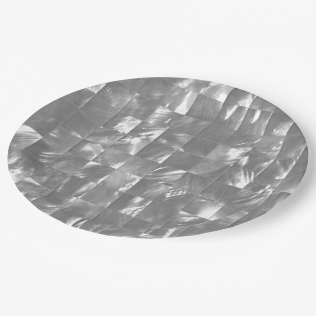 Mother of Pearl Paper Plates (Angled)