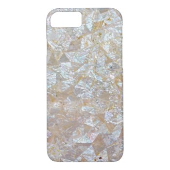 Mother Of Pearl Pink Triangle Tiled Iphone 8/7 Case by CustomizedCreationz at Zazzle