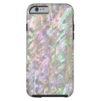 Mother Of Pearl Print Pink Green Tough Iphone 6 Case by zebracove at Zazzle