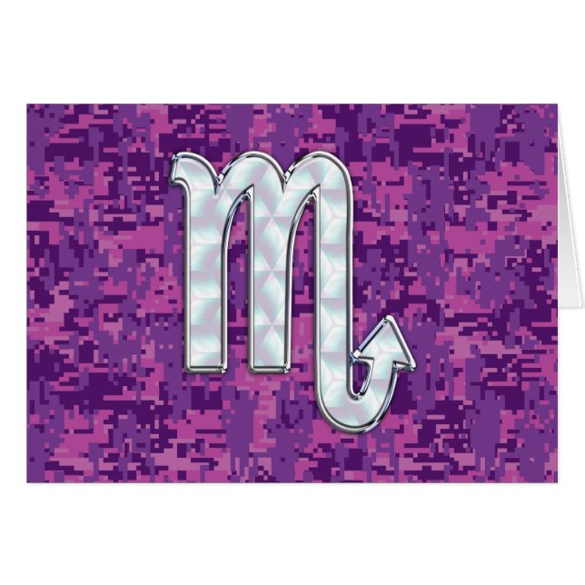 Mother of Pearl Scorpio Zodiac Pink Digital Camo (Front Horizontal)
