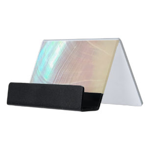 Mother of Pearl Seashell Desk Business Card Holder