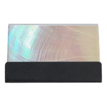 Mother of Pearl Seashell Desk Business Card Holder