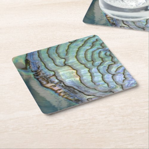 Mother of Pearl Square Paper Coaster