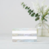 Mother of Pearl Stripes Elegant Simple Pattern Business Card (Standing Front)