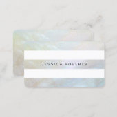 Mother of Pearl Stripes Elegant Simple Pattern Business Card (Front/Back)