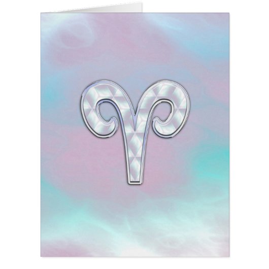 Mother of Pearl Style Aries Symbol (Front)