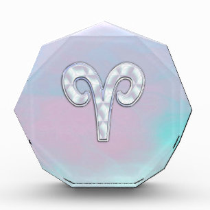 Mother of Pearl Style Aries Symbol Award