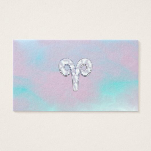 Mother of Pearl Style Aries Zodiac Sign (Front)