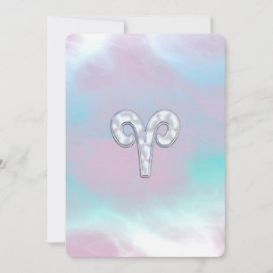 Mother of Pearl Style Aries Zodiac Sign