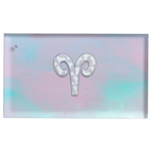 Mother of Pearl Style Aries Zodiac Sign Table Number Holder