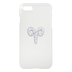 Mother of Pearl Style Aries Zodiac Sign iPhone SE/8/7 Case