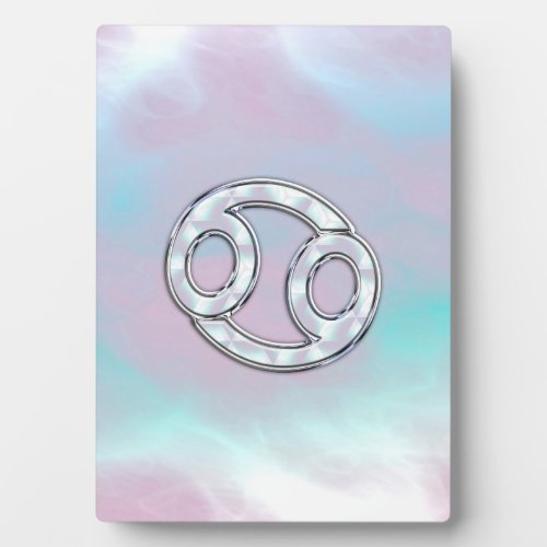 Mother of Pearl Style Cancer Symbol Astrology Plaque