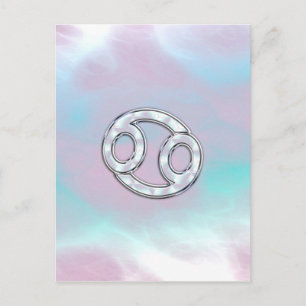 Mother of Pearl Style Cancer Zodiac Postcard