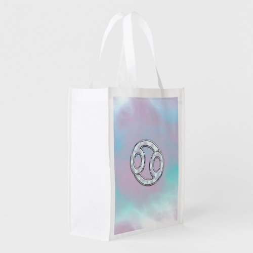 Mother of Pearl Style Cancer Zodiac Reusable Grocery Bag