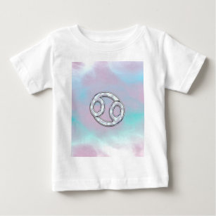 Mother of Pearl Style Cancer Zodiac Sign Decor Baby T-Shirt