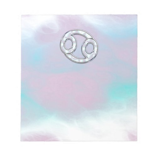 Mother of Pearl Style Cancer Zodiac Sign Decor Notepad