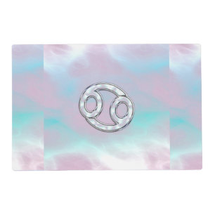 Mother of Pearl Style Cancer Zodiac Symbol Placemat