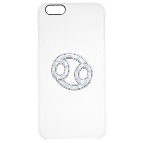 Mother of Pearl Style Cancer Zodiac Clear iPhone 6 Plus Case