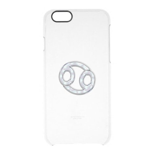 Mother of Pearl Style Cancer Zodiac Clear iPhone 66S Case