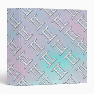 Mother of Pearl Style Gemini Zodiac Sign Binder
