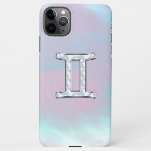 Mother of Pearl Style Gemini Zodiac Sign iPhone 11Pro Max Case