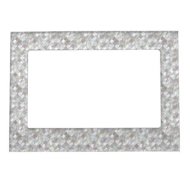 Mother of Pearl Style. Magnetic Photo Frame (Front)