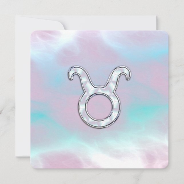 Mother of Pearl Taurus Zodiac Astrology (Front)