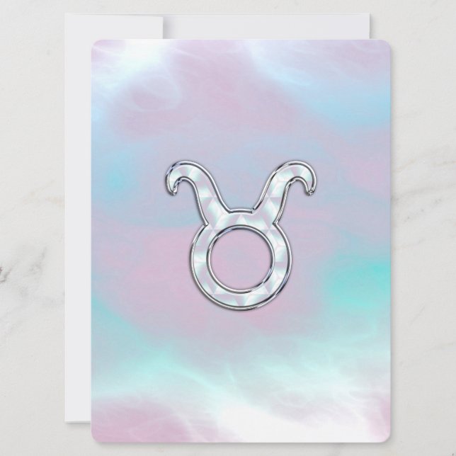 Mother of Pearl Taurus Zodiac Astrology (Front)