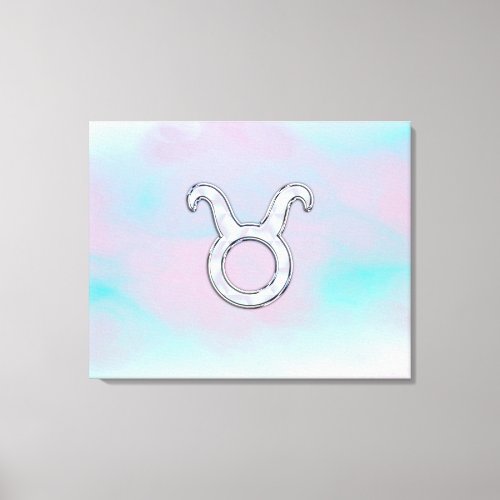 Mother of Pearl Taurus Zodiac Astrology Canvas Print