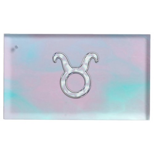 Mother of Pearl Taurus Zodiac Astrology Table Number Holder
