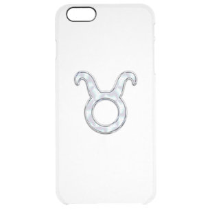 Mother of Pearl Taurus Zodiac Astrology Clear iPhone 6 Plus Case
