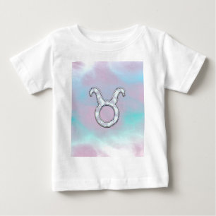 Mother of Pearl Taurus Zodiac Symbol Baby T-Shirt