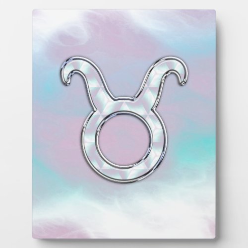 Mother of Pearl Taurus Zodiac Symbol Plaque