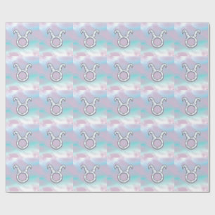 Mother of Pearl Taurus Zodiac Symbol Wrapping Paper