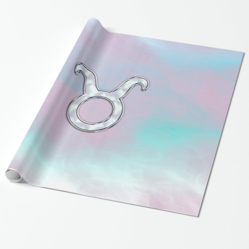 Mother of Pearl Taurus Zodiac Symbol Wrapping Paper