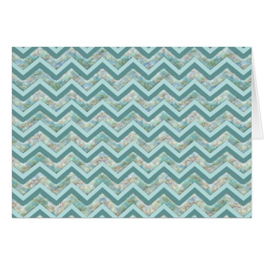 Mother of Pearl Teal ZigZag Cards (Front Horizontal)