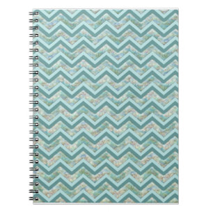 Mother of Pearl Teal ZigZag Notebook