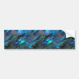 Mother Of Pearl Texture Blue Photo Pattern Bumper Sticker