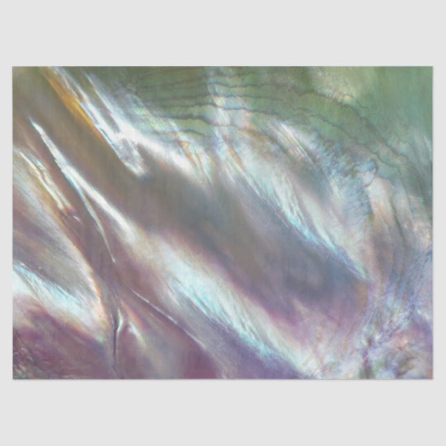 Mother of Pearl Texture Luxury Iridescent Elegant Tissue Paper (Front)
