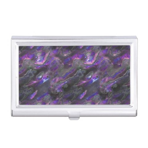 Mother Of Pearl Texture Purple Photo Pattern Case For Business Cards