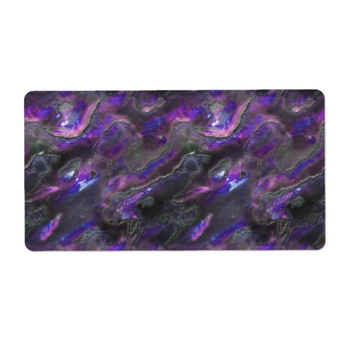 Mother Of Pearl Texture Purple Photo Pattern Label