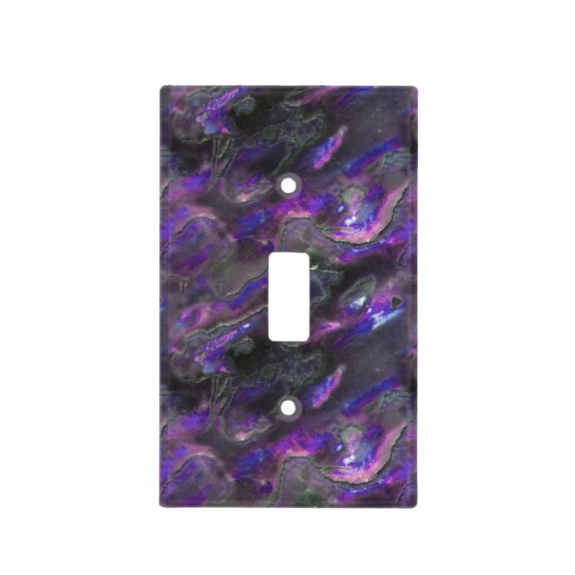 Mother Of Pearl Texture Purple Photo Pattern Light Switch Cover (Front)