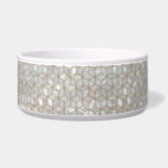 Mother Of Pearl Tiles Bowl<br><div class="desc">The image of a beautiful mother of pearl mosaic in a geometric cube pattern.</div>