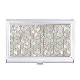 Mother Of Pearl Tiles Case For Business Cards